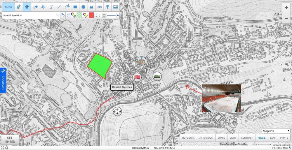 Tvorba mapy v Scribble Maps