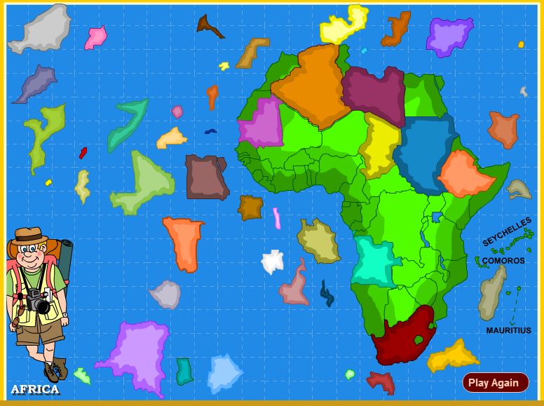 Poskladáte mapové puzzle Afriky?