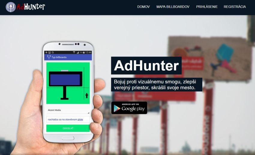 AdHunter – aplikácia na monitoring vizuálneho smogu