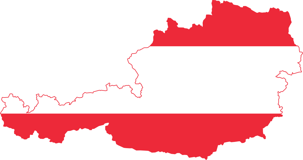 Rakúsko vlajkomapa