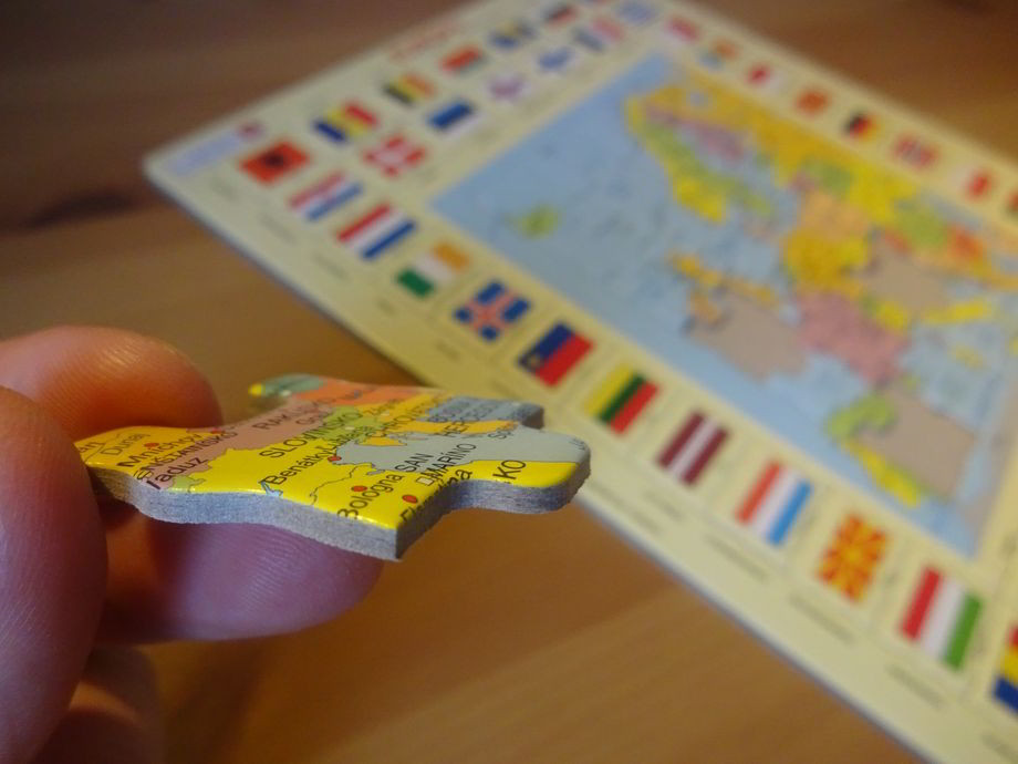 puzzle mapa Európy