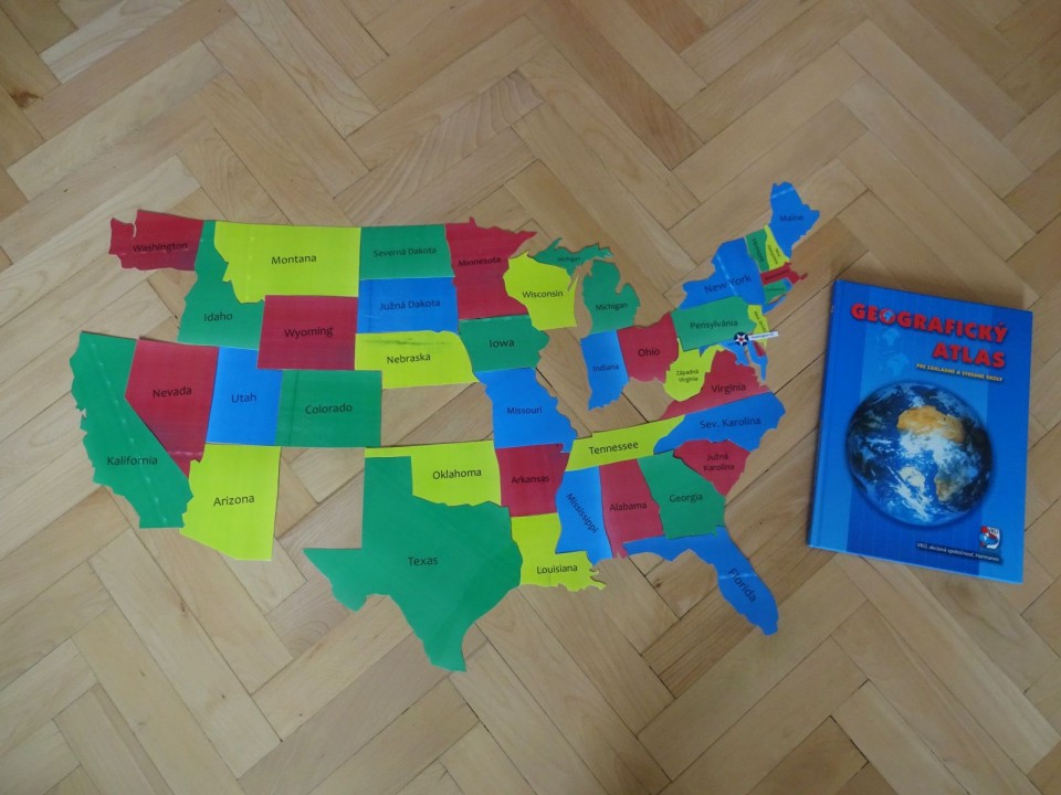 mapové puzzle USA
