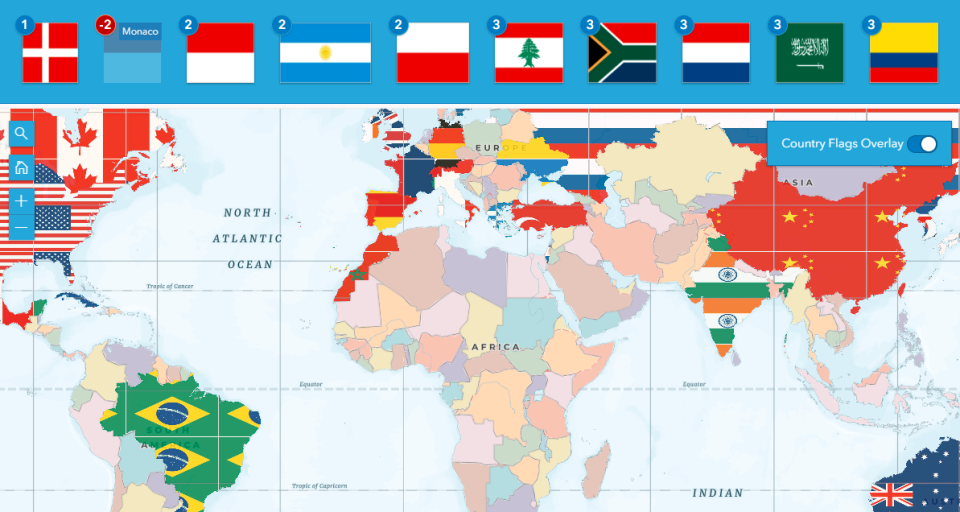 Ako poznáte vlajky sveta? Priraďte ich k štátom na mape